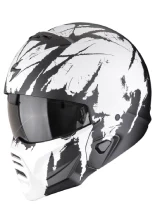 Kask modułowy Scorpion Exo-Combat II Marauder czarno-biały matowy + Gratisy