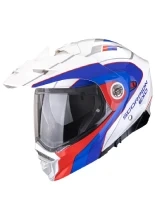 Kask adventure Scorpion ADX-2 Kamps biało-czerwono-niebieski + Gratisy