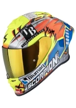 Kask integralny Scorpion EXO-R1 EVO II Air Aron Misano srebrno-żółto-niebieski + Gratisy