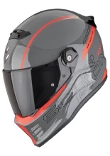 Kask integralny Scorpion Covert-FX Danko szaro-czerwony + Gratisy