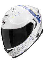 Kask integralny Scorpion EXO-GT SP Air Techlane biało-niebiesko-żółty
