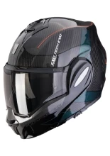 Kask szczękowy Scorpion Exo-Tech Evo Carbon Cad czarno-zielony + Gratisy