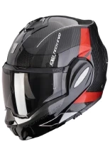 Kask szczękowy Scorpion Exo-Tech Evo Carbon Cad czarno-czerwony + Gratisy