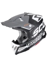 Kask enduro Scorpion VX-22 Air Updown czarno-biało-szary matowy + Gratisy