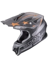 Kask enduro Scorpion VX-16 Evo Air Patriot srebrno-czarno-złoty + Gratisy