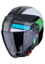 Kask otwarty Scorpion Exo-City II Blur czarno-biało-zielony