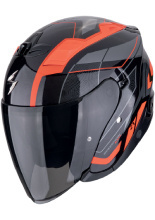 Kask otwarty Scorpion EXO-Z1 Vue czarno-czerwony + Gratisy