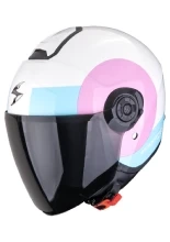 Kask otwarty Scorpion Exo-City II Sheer biało-różowo-niebieski + Gratisy