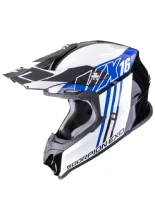 Kask enduro Scorpion VX-16 Evo Air Lignes czarno-niebieski + Gratisy