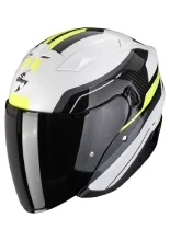 Kask otwarty Scorpion Exo-230 Hipe biało-czarno-żółty + Gratisy