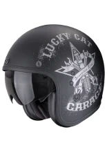 Kask otwarty Scorpion Belfast Evo Hangar czarno-srebrny matowy + Gratisy