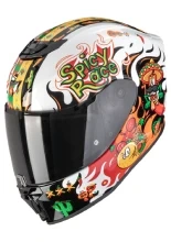 Kask integralny dziecięcy Scorpion EXO-JNR Air Yucatan biało-pomarańczowo-czarny + Gratisy