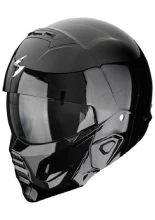 Kask modułowy Scorpion Exo-Combat II Solid czarny połysk + Gratisy