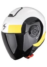 Kask otwarty Scorpion Exo-City II Sheer biało-czarno-żółty + Gratisy