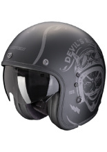 Kask otwarty Scorpion Belfast Evo Romeo czarno-srebrny matowy