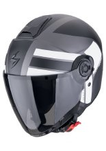 Kask otwarty Scorpion Exo-City II Blur srebrno-czarno-biały matowy