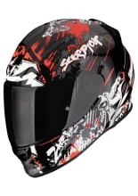 Kask integralny Scorpion Exo-491 Spector czarno-czerwony + Gratisy