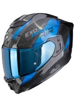 Kask integralny Scorpion EXO-1500 CARBON AIR Platted czarno-niebieski + Gratisy